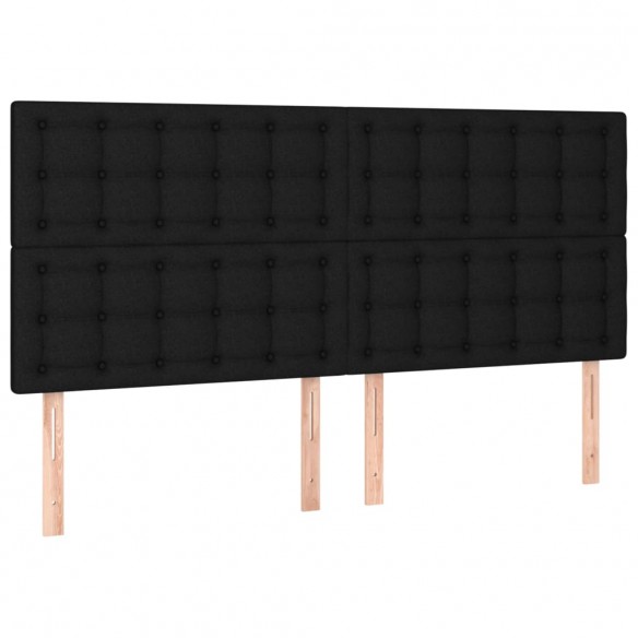 Cadre de lit avec matelas Noir 160x200 cm Tissu