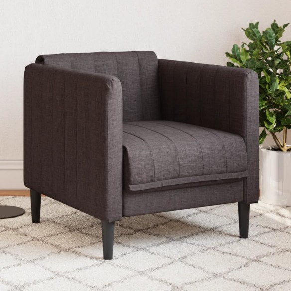 Fauteuil marron foncé tissu