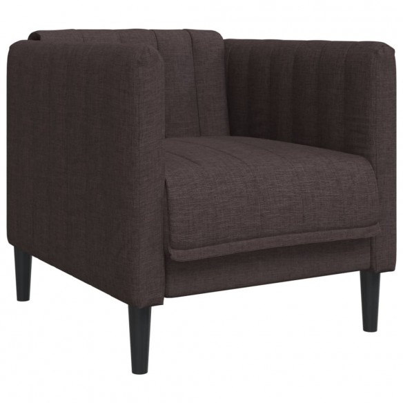 Fauteuil marron foncé tissu