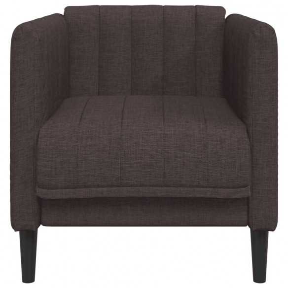 Fauteuil marron foncé tissu