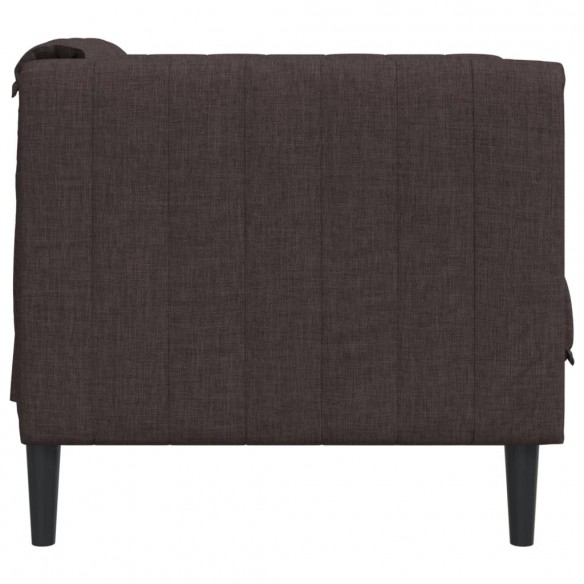 Fauteuil marron foncé tissu