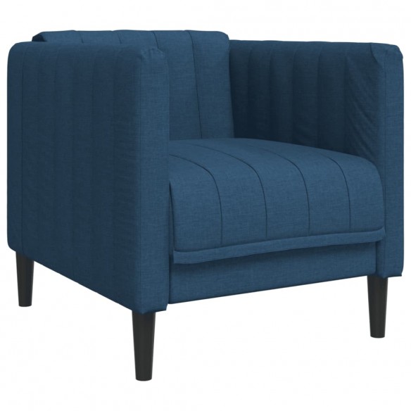 Fauteuil bleu tissu