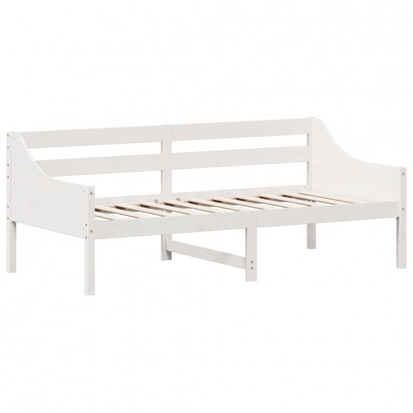 Lit de jour Blanc 90x190 cm Bois de pin massif