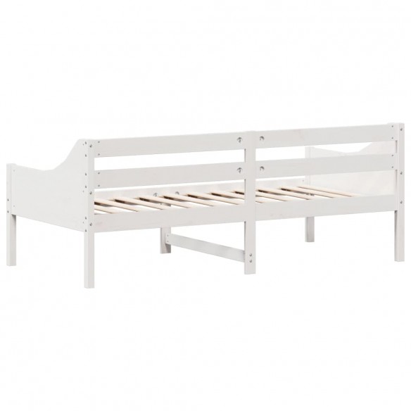 Lit de jour Blanc 90x190 cm Bois de pin massif