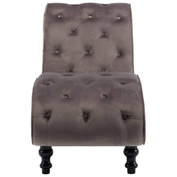 Chaise longue Velours Gris