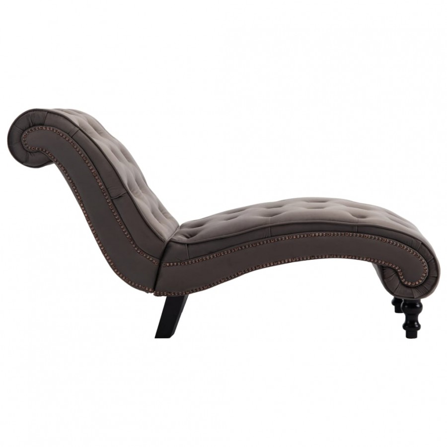 Chaise longue Velours Gris Chaise longue Velours Gris