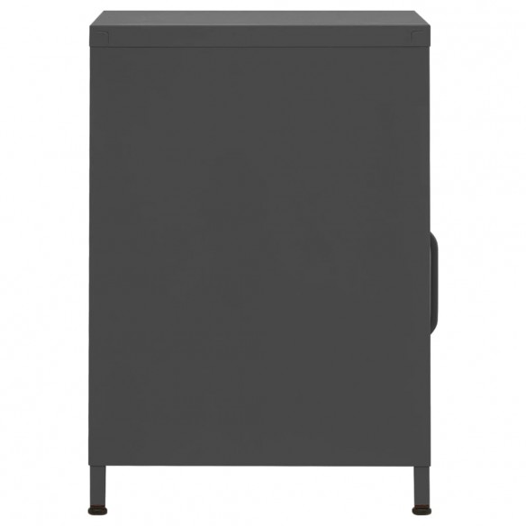 Table de chevet Anthracite 35x35x51 cm Acier