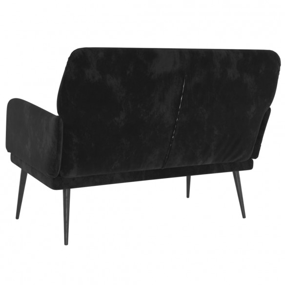 Banc Noir 108x79x79 cm Velours