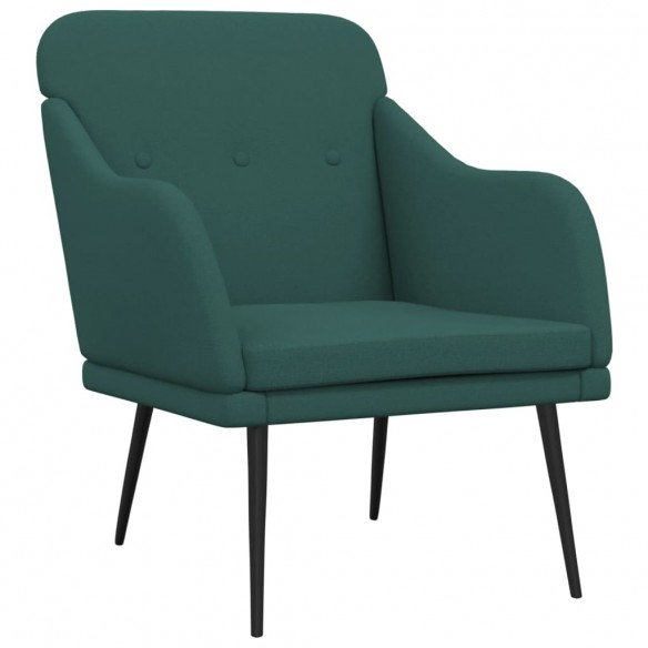 Fauteuil Vert foncé 63x76x80 cm Tissu