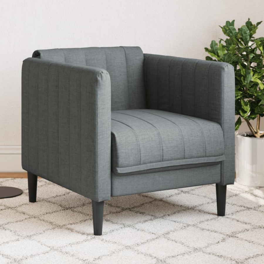 Fauteuil gris foncé tissu