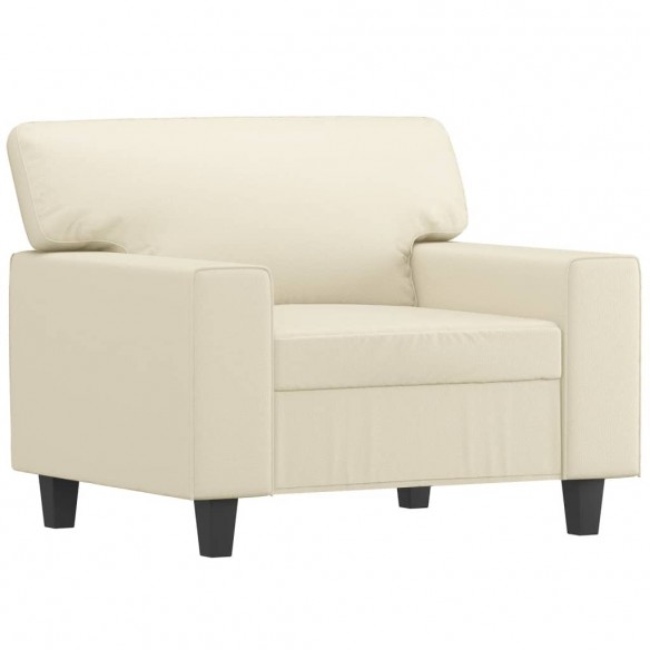 Fauteuil Crème 60 cm Similicuir