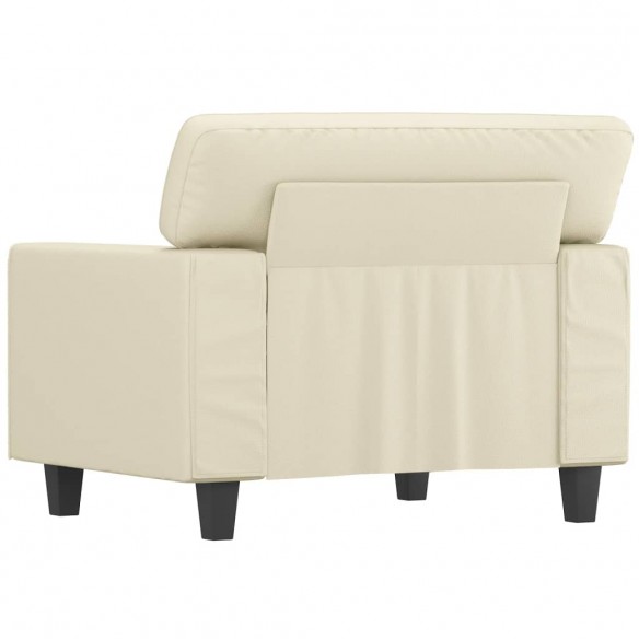 Fauteuil Crème 60 cm Similicuir