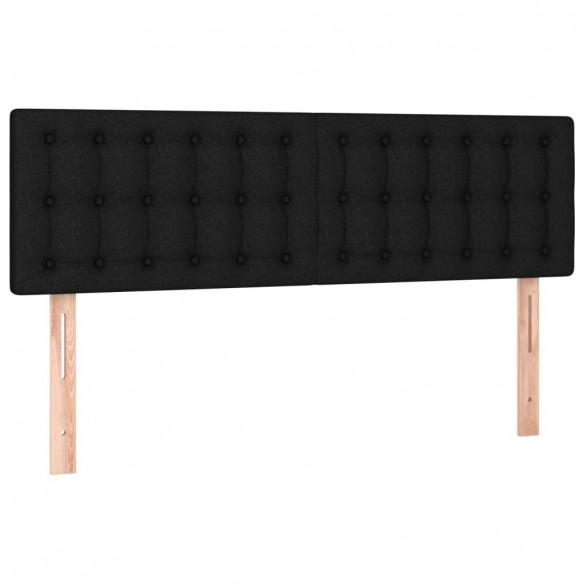 Cadre de lit avec matelas Noir 140x190 cm Tissu