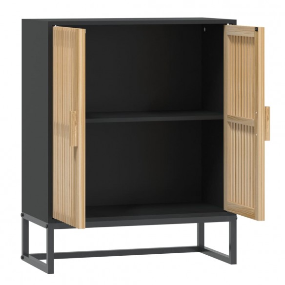 Buffet noir 60x30x75 cm bois d'ingénierie