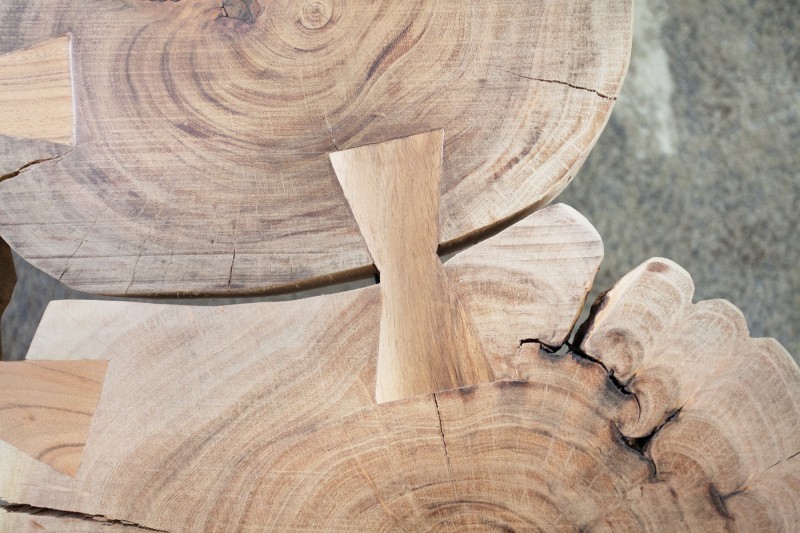 Table basse design industriel 115 cm