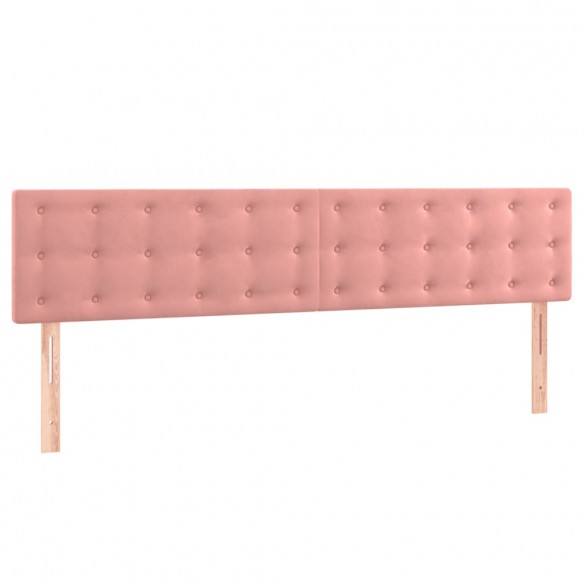 Cadre de lit avec matelas Rose 180x200 cm Velours