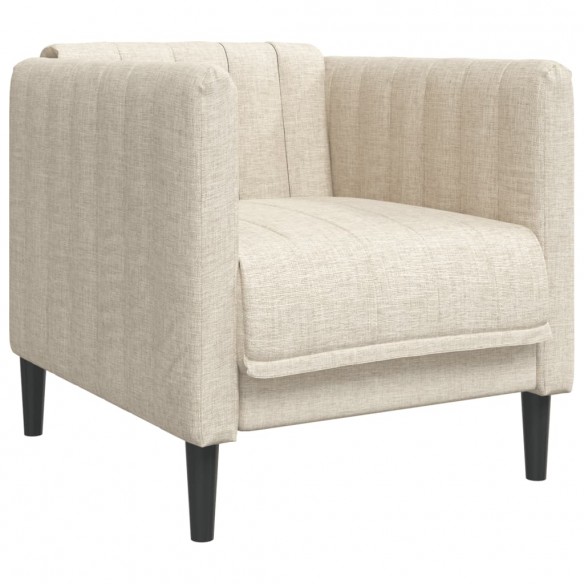 Fauteuil crème tissu