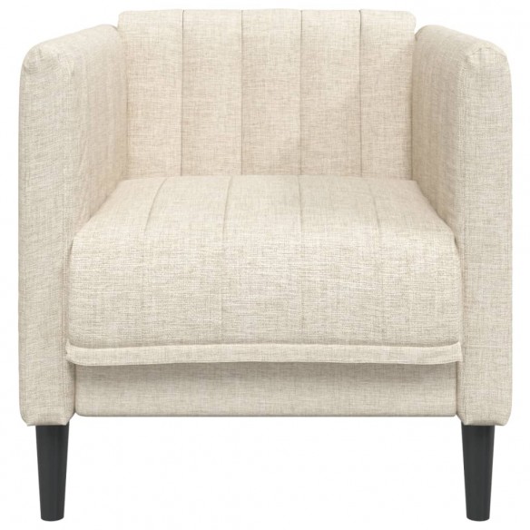 Fauteuil crème tissu