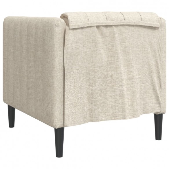 Fauteuil crème tissu