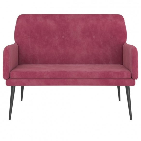 Banc Rouge bordeaux 108x79x79 cm Velours