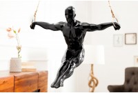 Statue athlète en polyrésine coloris noir