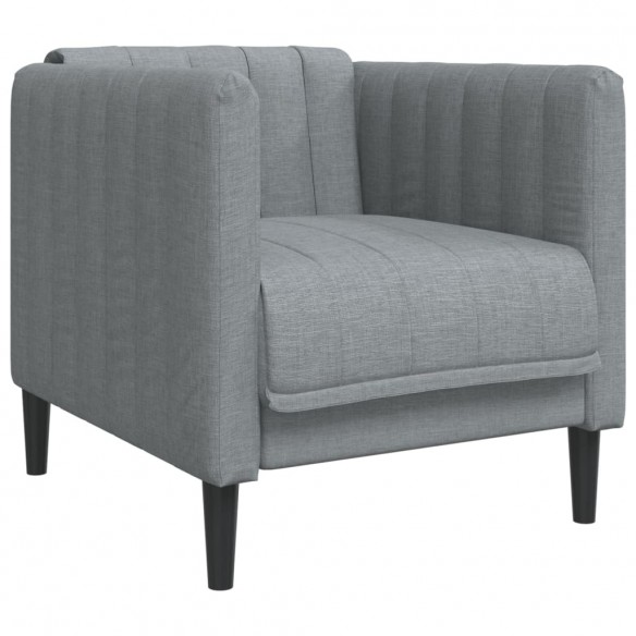 Fauteuil gris clair tissu