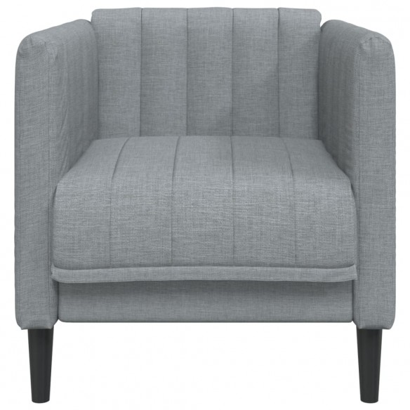 Fauteuil gris clair tissu