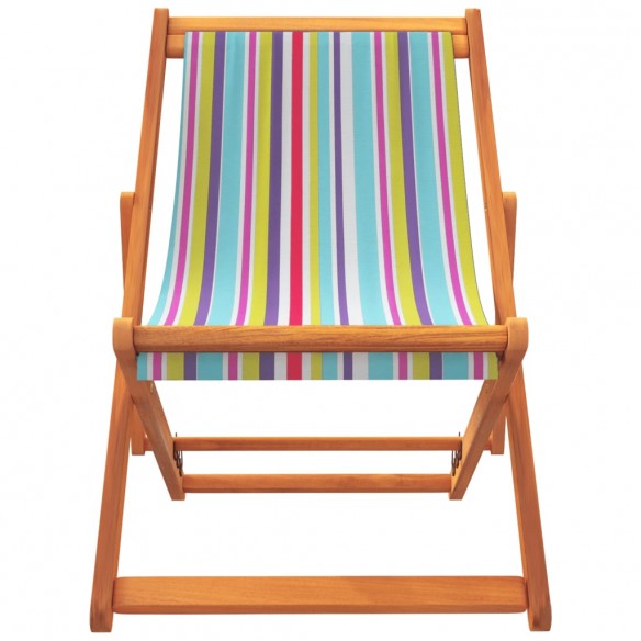 Chaises de plage pliables lot de 2 multicolore tissu