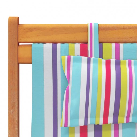 Chaises de plage pliables lot de 2 multicolore tissu