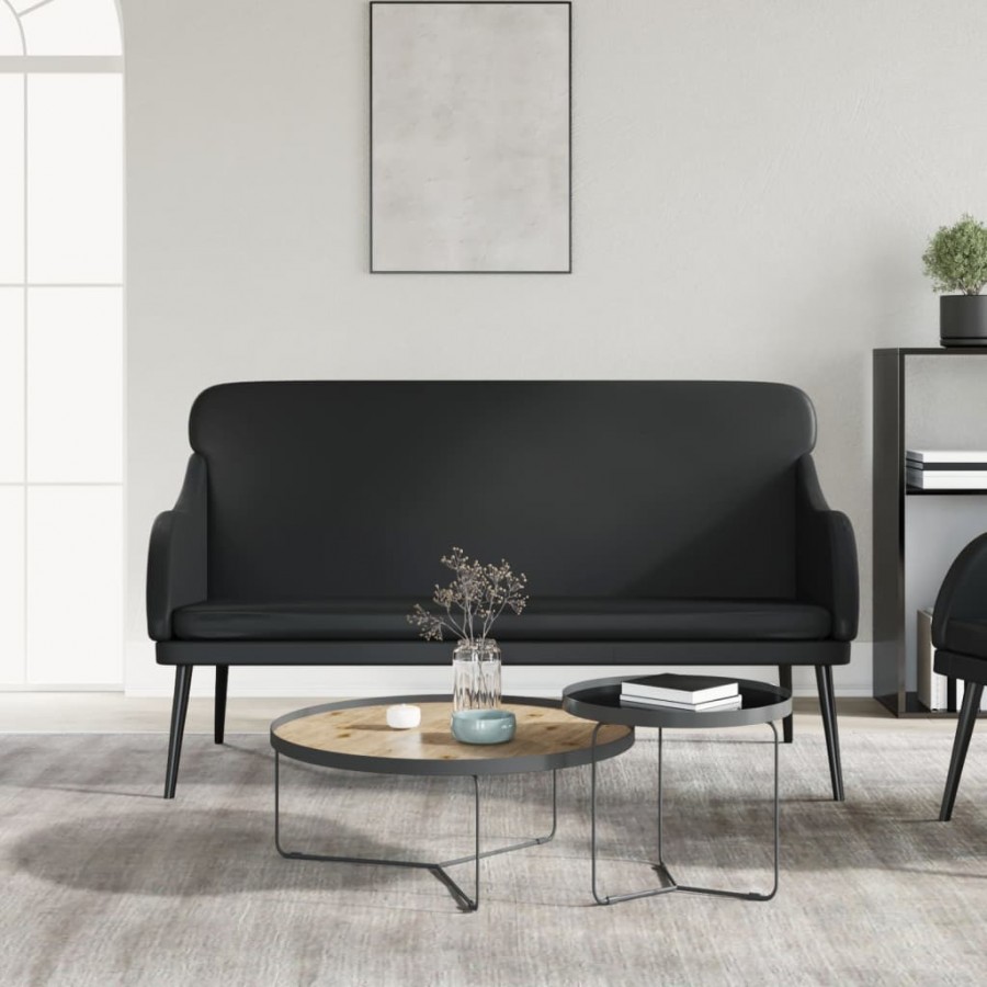 Banc Noir 110x76x80 cm Similicuir