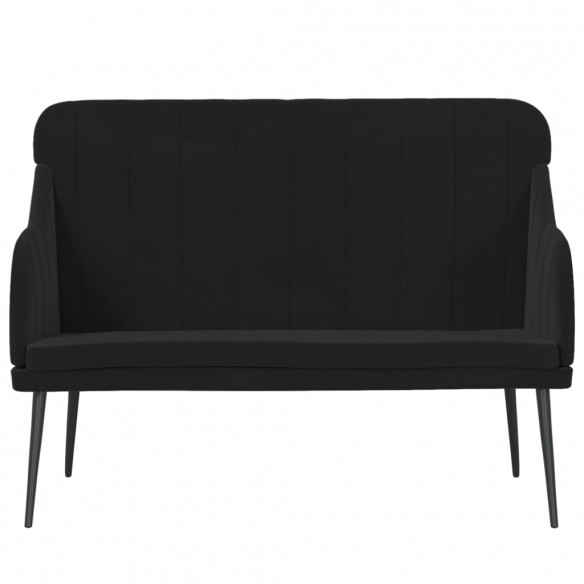 Banc Noir 110x76x80 cm Velours