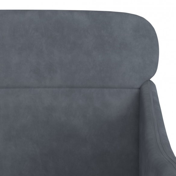 Fauteuil Gris foncé 63x76x80 cm Velours