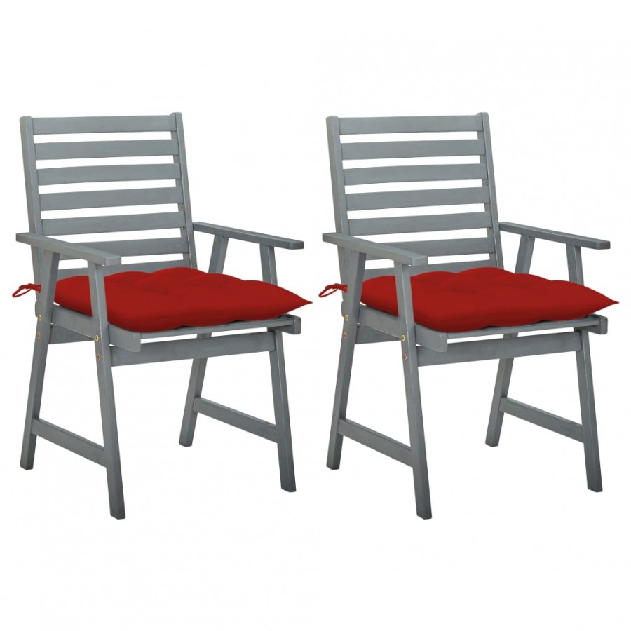 Chaises à dîner d'extérieur 2 pcs...