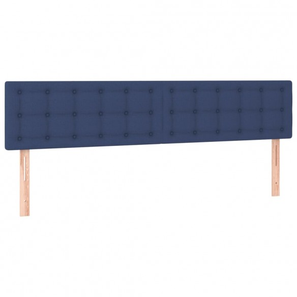 Cadre de lit avec matelas Bleu 180x200 cm Tissu