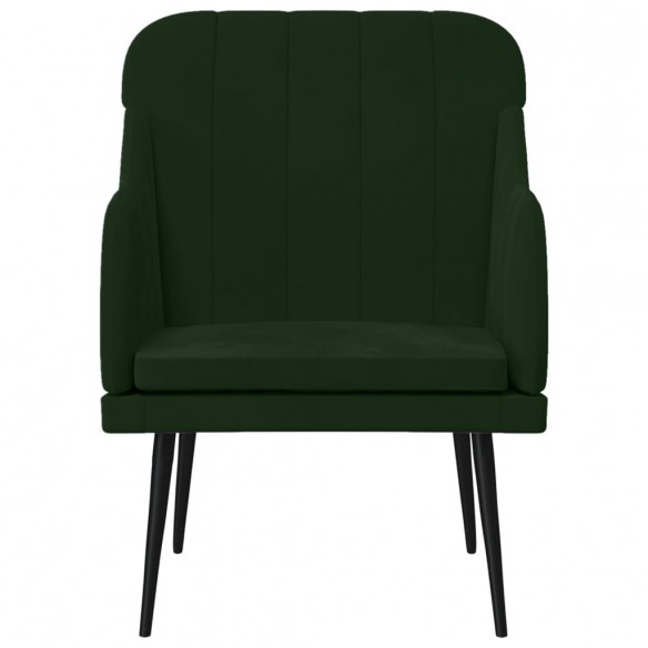 Fauteuil Vert foncé 63x76x80 cm Velours