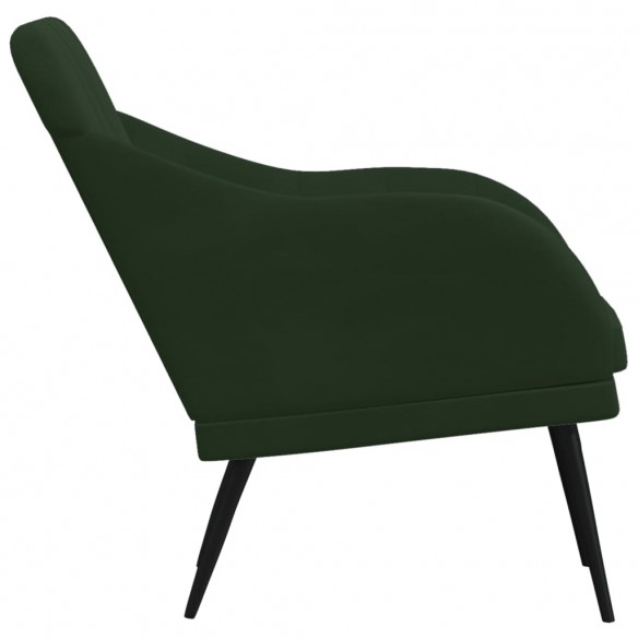 Fauteuil Vert foncé 63x76x80 cm Velours