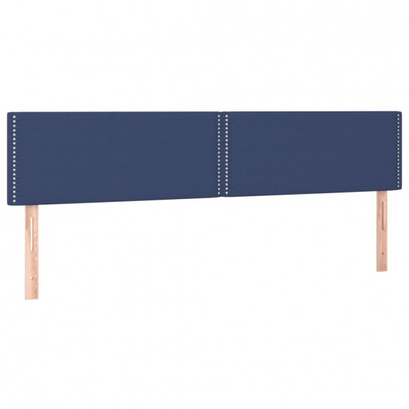 Cadre de lit avec matelas Bleu 160x200 cm Tissu