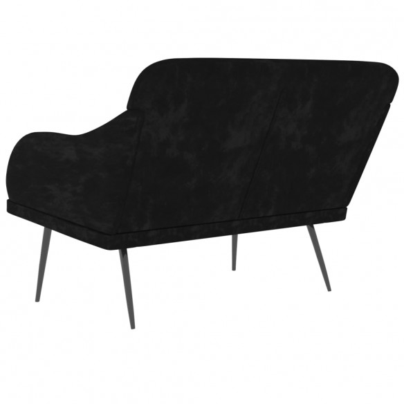 Banc Noir 110x76x80 cm Velours