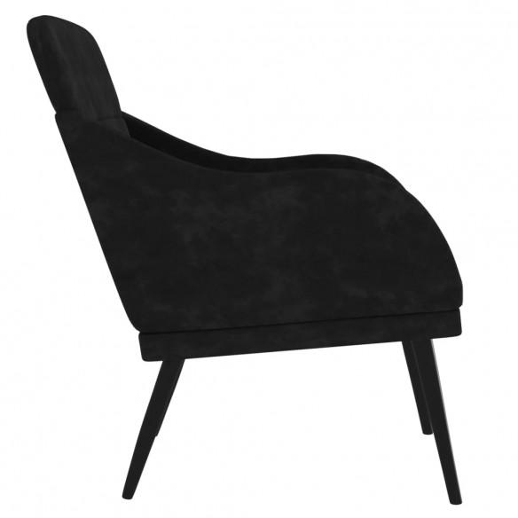 Fauteuil Noir 63x76x80 cm Velours