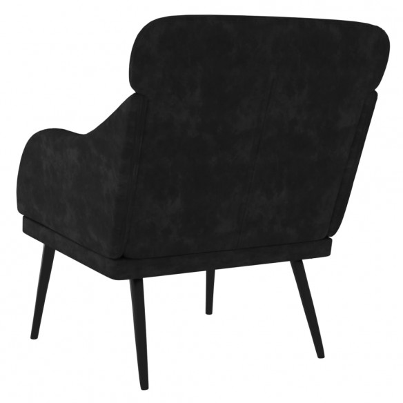 Fauteuil Noir 63x76x80 cm Velours