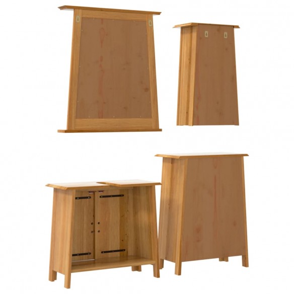 Ensemble de meubles de salle de bain 4 pcs bois de pin massif