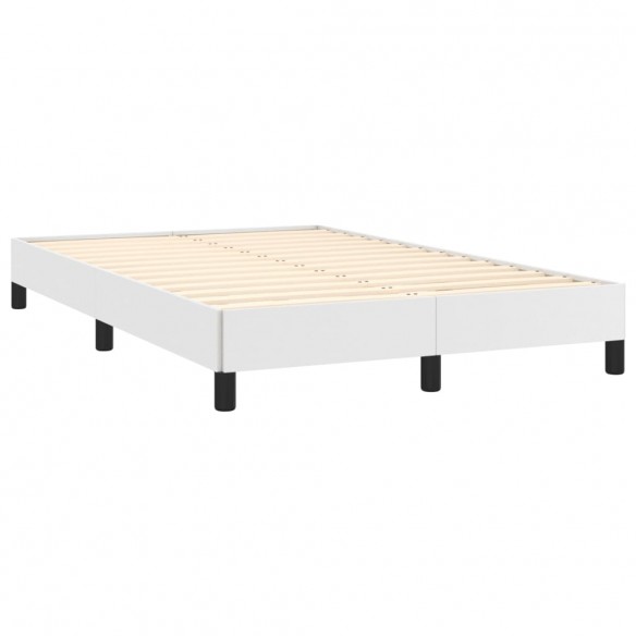 Cadre de lit avec matelas blanc 120x190cm similicuir