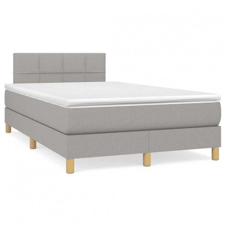 Cadre de lit matelas LED gris clair...