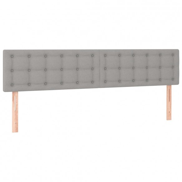 Cadre de lit et matelas gris clair 120x190 cm tissu