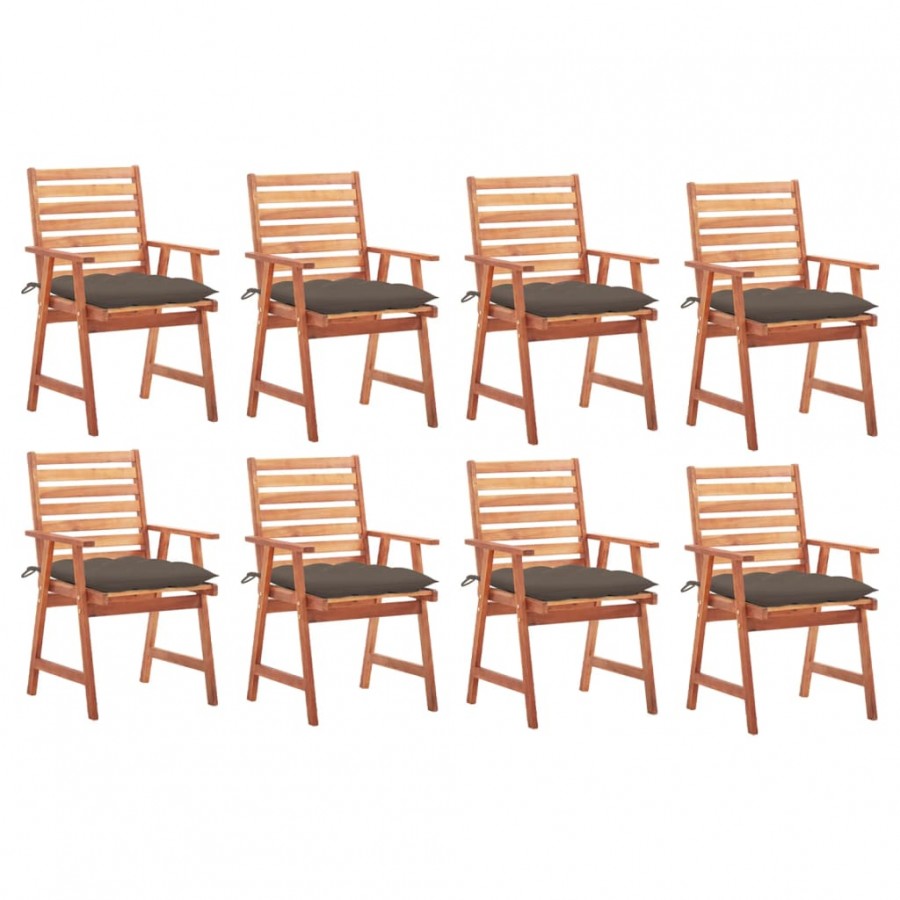 Chaises à dîner d'extérieur 8 pcs...