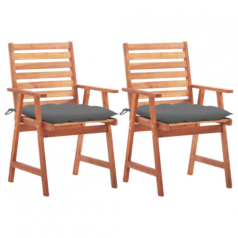 Chaises à dîner d'extérieur 2 pcs...