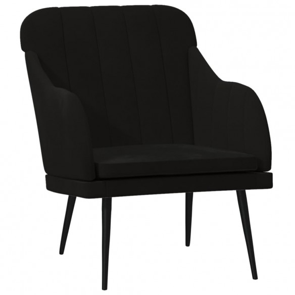 Fauteuil Noir 63x76x80 cm Velours