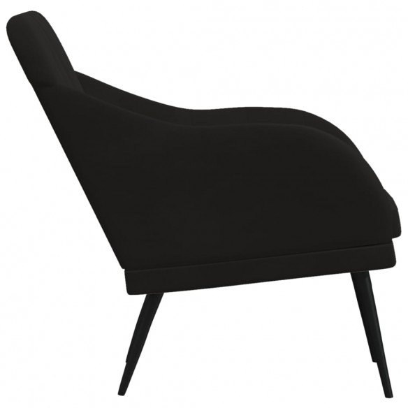 Fauteuil Noir 63x76x80 cm Velours