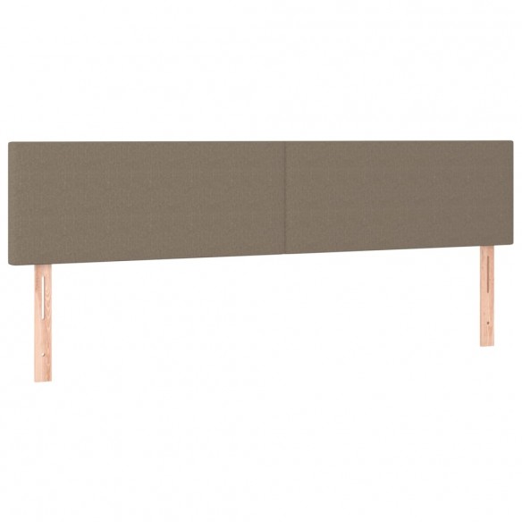 Cadre de lit avec matelas LED Taupe 180x200 cm Tissu