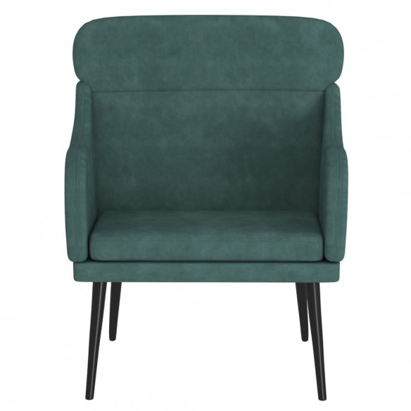 Fauteuil Vert foncé 63x76x80 cm Velours